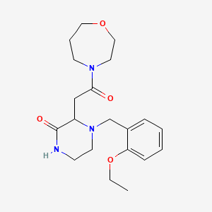 4-(2-ethoxybenzyl)-3-[2-(1,4-oxazepan-4-yl)-2-oxoethyl]-2-piperazinone