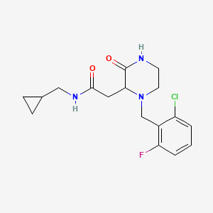 2-[1-(2-chloro-6-fluorobenzyl)-3-oxo-2-piperazinyl]-N-(cyclopropylmethyl)acetamide