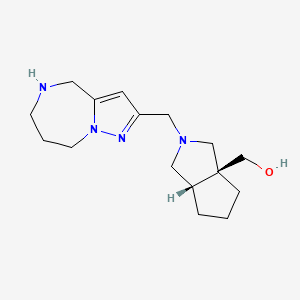 [(3aS,6aS)-2-(5,6,7,8-tetrahydro-4H-pyrazolo[1,5-a][1,4]diazepin-2-ylmethyl)-1,3,4,5,6,6a-hexahydrocyclopenta[c]pyrrol-3a-yl]methanol