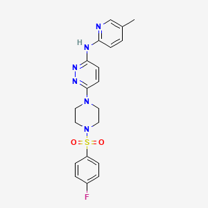 6-{4-[(4-fluorophenyl)sulfonyl]-1-piperazinyl}-N-(5-methyl-2-pyridinyl)-3-pyridazinamine