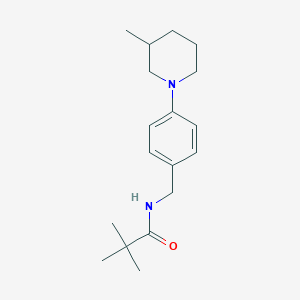 2,2-dimethyl-N-[4-(3-methyl-1-piperidinyl)benzyl]propanamide