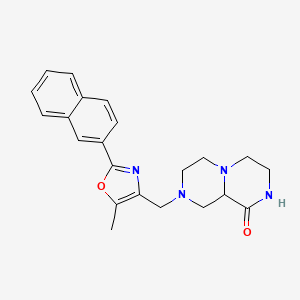 8-{[5-methyl-2-(2-naphthyl)-1,3-oxazol-4-yl]methyl}hexahydro-2H-pyrazino[1,2-a]pyrazin-1(6H)-one