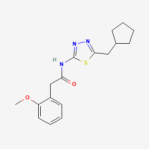 N-[5-(cyclopentylmethyl)-1,3,4-thiadiazol-2-yl]-2-(2-methoxyphenyl)acetamide