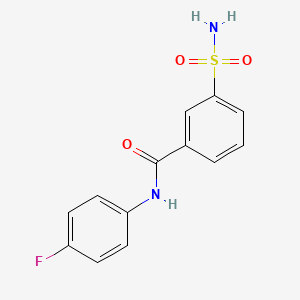 N-(4-fluorophenyl)-3-sulfamoylbenzamide