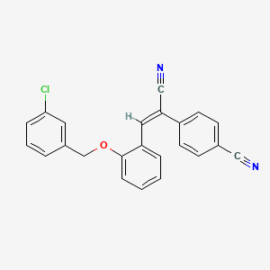 4-[(E)-2-{2-[(3-chlorobenzyl)oxy]phenyl}-1-cyanoethenyl]benzonitrile