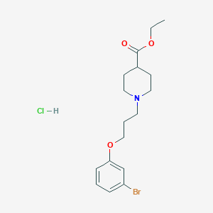 molecular formula C17H25BrClNO3 B5391372 Ethyl 1-[3-(3-bromophenoxy)propyl]piperidine-4-carboxylate;hydrochloride 