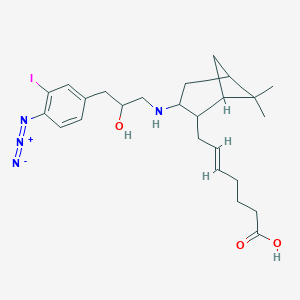 molecular formula C25H35IN4O3 B053914 I-Pta-azido CAS No. 121951-69-7