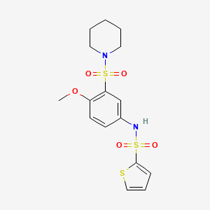 N-[4-methoxy-3-(1-piperidinylsulfonyl)phenyl]-2-thiophenesulfonamide