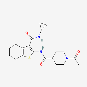 1-ACETYL-N-[3-(CYCLOPROPYLCARBAMOYL)-4,5,6,7-TETRAHYDRO-1-BENZOTHIOPHEN-2-YL]-4-PIPERIDINECARBOXAMIDE