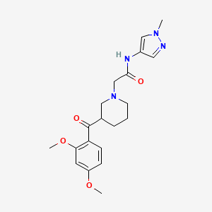 2-[3-(2,4-dimethoxybenzoyl)piperidin-1-yl]-N-(1-methyl-1H-pyrazol-4-yl)acetamide