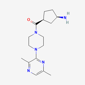 [(1S,3R)-3-aminocyclopentyl]-[4-(3,6-dimethylpyrazin-2-yl)piperazin-1-yl]methanone