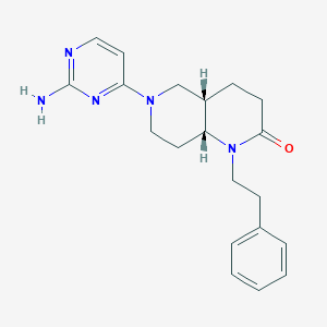 (4aS*,8aR*)-6-(2-aminopyrimidin-4-yl)-1-(2-phenylethyl)octahydro-1,6-naphthyridin-2(1H)-one