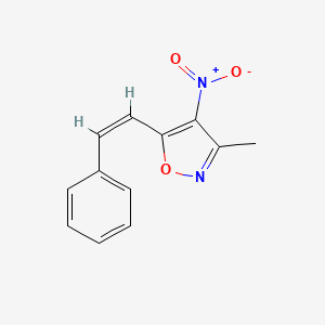 3-methyl-4-nitro-5-[(Z)-2-phenylethenyl]-1,2-oxazole