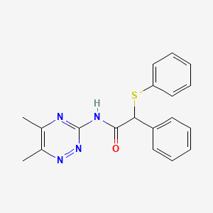 N-(5,6-dimethyl-1,2,4-triazin-3-yl)-2-phenyl-2-(phenylsulfanyl)acetamide