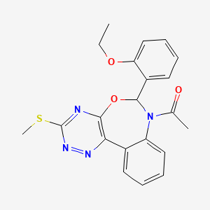 1-[6-(2-ETHOXYPHENYL)-3-(METHYLSULFANYL)[1,2,4]TRIAZINO[5,6-D][3,1]BENZOXAZEPIN-7(6H)-YL]-1-ETHANONE