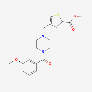 molecular formula C19H22N2O4S B5391779 methyl 4-{[4-(3-methoxybenzoyl)-1-piperazinyl]methyl}-2-thiophenecarboxylate 