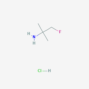 molecular formula C4H11ClFN B053921 2-Fluoro-1,1-dimethyl-ethylamine hydrochloride CAS No. 112433-51-9