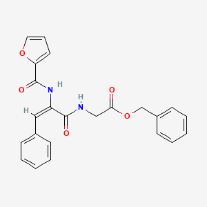 molecular formula C23H20N2O5 B5392256 benzyl N-[2-(2-furoylamino)-3-phenylacryloyl]glycinate 