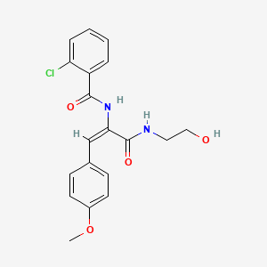 2-chloro-N-[1-{[(2-hydroxyethyl)amino]carbonyl}-2-(4-methoxyphenyl)vinyl]benzamide