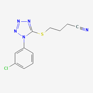 4-{[1-(3-CHLOROPHENYL)-1H-1,2,3,4-TETRAZOL-5-YL]SULFANYL}BUTANENITRILE