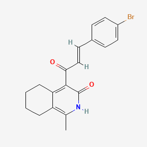 4-[(E)-3-(4-bromophenyl)prop-2-enoyl]-1-methyl-5,6,7,8-tetrahydro-2H-isoquinolin-3-one