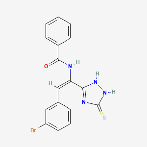 N-[2-(3-bromophenyl)-1-(5-mercapto-4H-1,2,4-triazol-3-yl)vinyl]benzamide