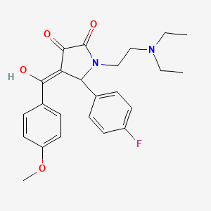 1-[2-(diethylamino)ethyl]-5-(4-fluorophenyl)-3-hydroxy-4-(4-methoxybenzoyl)-1,5-dihydro-2H-pyrrol-2-one