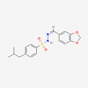 N'-(1,3-benzodioxol-5-ylmethylene)-4-isobutylbenzenesulfonohydrazide