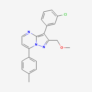 3-(3-chlorophenyl)-2-(methoxymethyl)-7-(4-methylphenyl)pyrazolo[1,5-a]pyrimidine