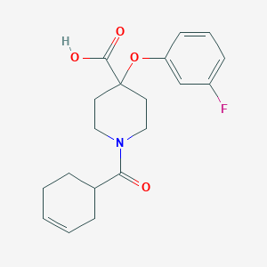 1-(cyclohex-3-en-1-ylcarbonyl)-4-(3-fluorophenoxy)piperidine-4-carboxylic acid