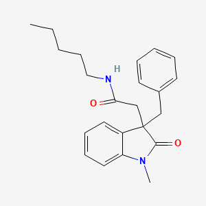 2-(3-benzyl-1-methyl-2-oxo-2,3-dihydro-1H-indol-3-yl)-N-pentylacetamide