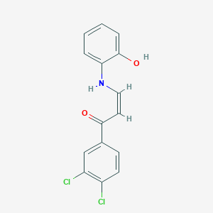 (Z)-1-(3,4-dichlorophenyl)-3-(2-hydroxyanilino)prop-2-en-1-one