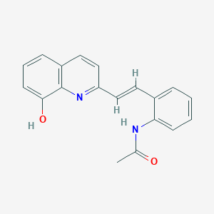 N-[2-[(E)-2-(8-hydroxyquinolin-2-yl)ethenyl]phenyl]acetamide