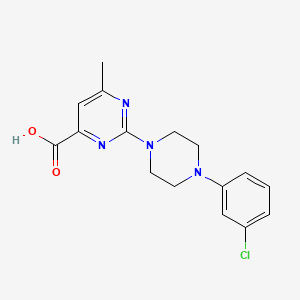 2-(4-(3-Chlorophenyl)piperazin-1-yl)-6-methylpyrimidine-4-carboxylic acid