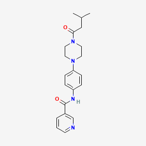 N-{4-[4-(3-methylbutanoyl)-1-piperazinyl]phenyl}nicotinamide