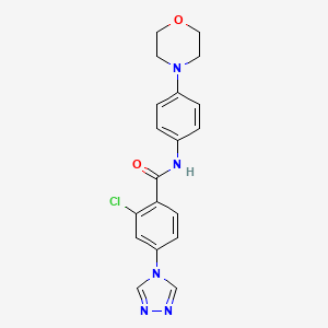 2-chloro-N-(4-morpholin-4-ylphenyl)-4-(1,2,4-triazol-4-yl)benzamide