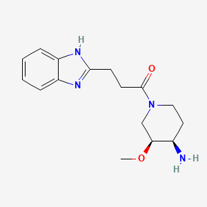 (3S*,4R*)-1-[3-(1H-benzimidazol-2-yl)propanoyl]-3-methoxypiperidin-4-amine