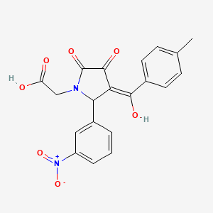 [3-hydroxy-4-(4-methylbenzoyl)-5-(3-nitrophenyl)-2-oxo-2,5-dihydro-1H-pyrrol-1-yl]acetic acid