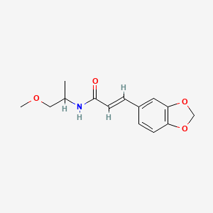 (2E)-3-(2H-1,3-BENZODIOXOL-5-YL)-N-(1-METHOXYPROPAN-2-YL)PROP-2-ENAMIDE