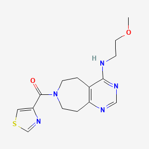 N-(2-methoxyethyl)-7-(1,3-thiazol-4-ylcarbonyl)-6,7,8,9-tetrahydro-5H-pyrimido[4,5-d]azepin-4-amine