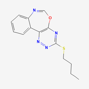 3-(butylthio)[1,2,4]triazino[5,6-d][3,1]benzoxazepine