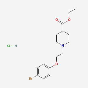 Ethyl 1-[2-(4-bromophenoxy)ethyl]piperidine-4-carboxylate;hydrochloride