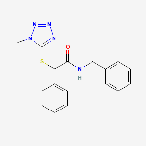 N-benzyl-2-[(1-methyl-1H-tetrazol-5-yl)sulfanyl]-2-phenylacetamide