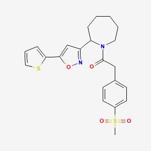 1-{[4-(methylsulfonyl)phenyl]acetyl}-2-[5-(2-thienyl)-3-isoxazolyl]azepane