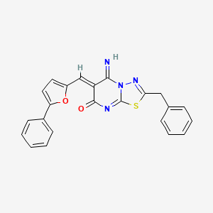 (6Z)-2-benzyl-5-imino-6-[(5-phenylfuran-2-yl)methylidene]-[1,3,4]thiadiazolo[3,2-a]pyrimidin-7-one