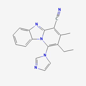 2-Ethyl-1-(1H-imidazol-1-YL)-3-methylpyrido(1,2-A)benzimidazole-4-carbonitrile