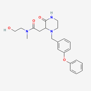 N-(2-hydroxyethyl)-N-methyl-2-[3-oxo-1-(3-phenoxybenzyl)-2-piperazinyl]acetamide