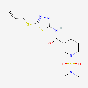 N-[5-(allylthio)-1,3,4-thiadiazol-2-yl]-1-[(dimethylamino)sulfonyl]-3-piperidinecarboxamide