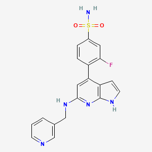 3-fluoro-4-{6-[(pyridin-3-ylmethyl)amino]-1H-pyrrolo[2,3-b]pyridin-4-yl}benzenesulfonamide