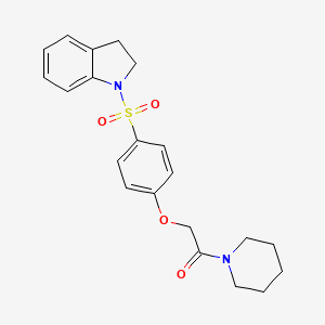 2-[4-(2,3-Dihydroindol-1-ylsulfonyl)phenoxy]-1-piperidin-1-ylethanone